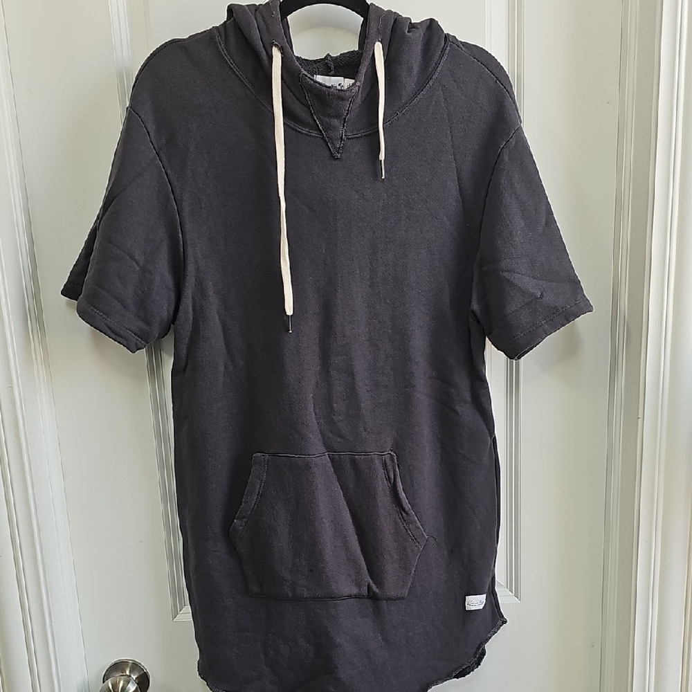 Kinetix Gray Short Sleeve Hoodie Dress